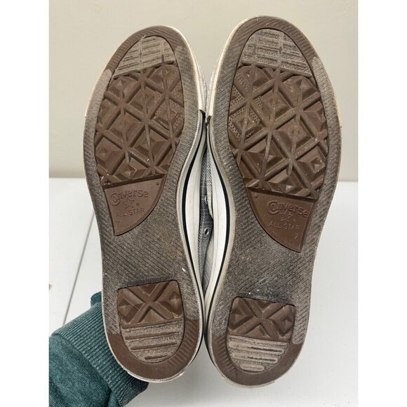 Converse All Star Low Top Sneakers Womens 9 Mens 7 Gray Plaid Double Laced Punk - Picture 8 of 10